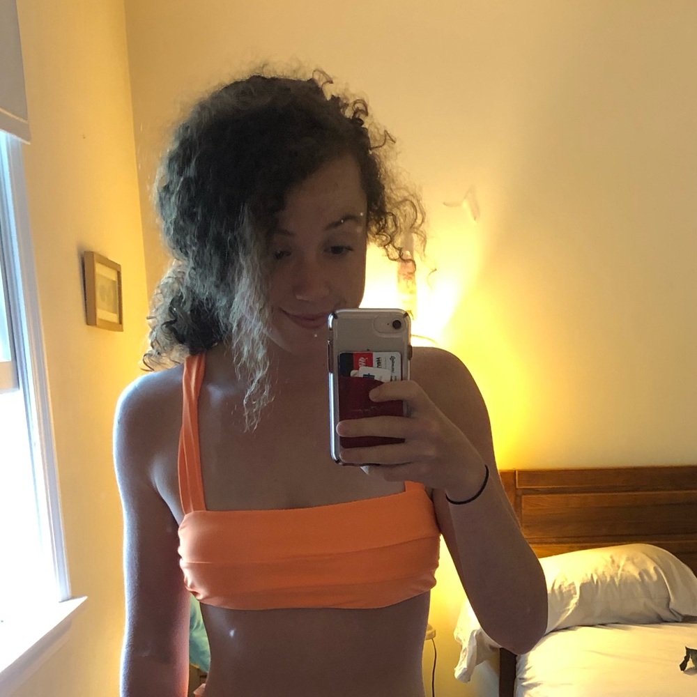Zaful bikini top orange size medium